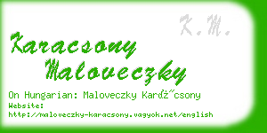 karacsony maloveczky business card